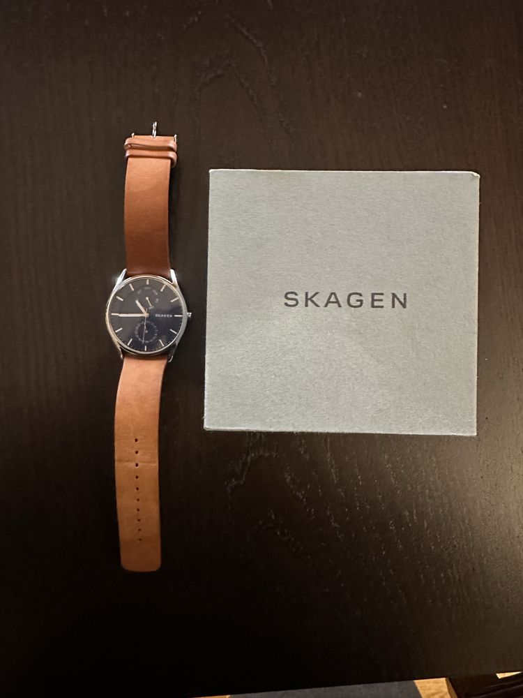 Relogio Skagen em pele