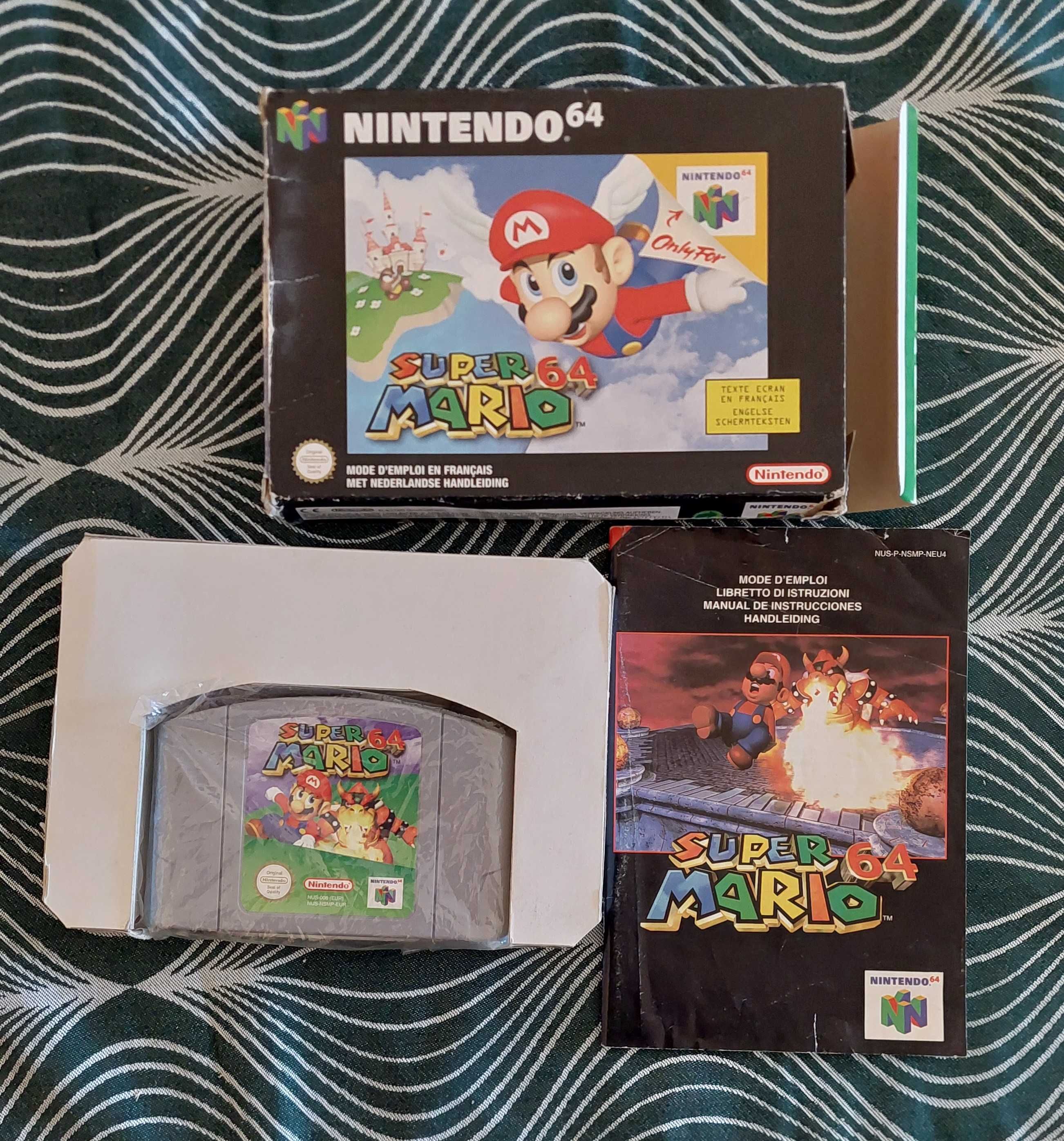Consola N64 Completa + Colecção de Jogos + Acessórios