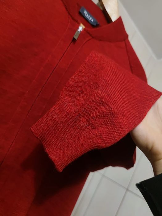 Sweter sweterek Maerz 48 męski L unisex damski wełniany wełna naturaln