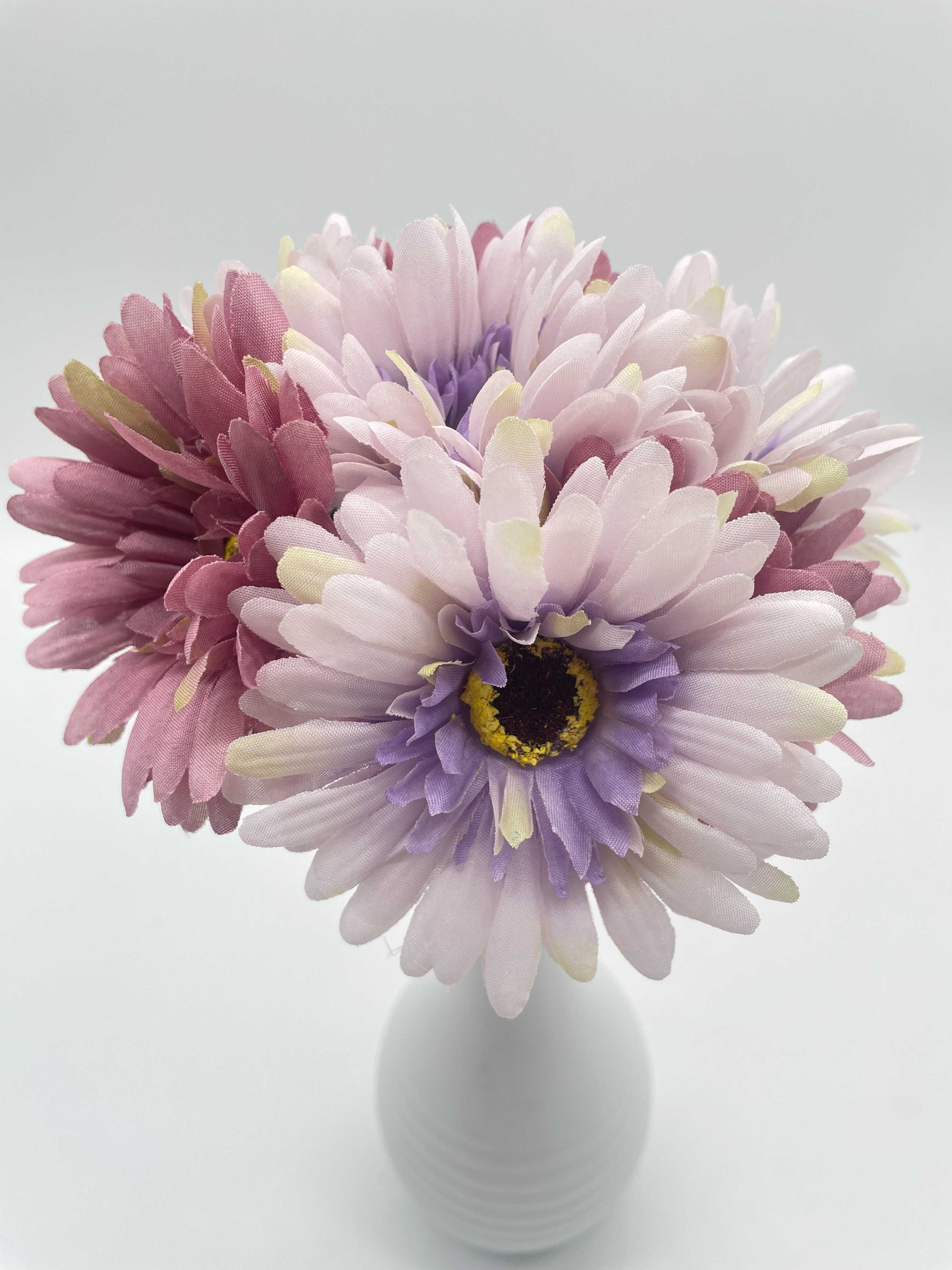 Sztuczne Kwiaty Stokrotka Afrykańska 28 cm Do Wazonu Bukiet Fioletowy