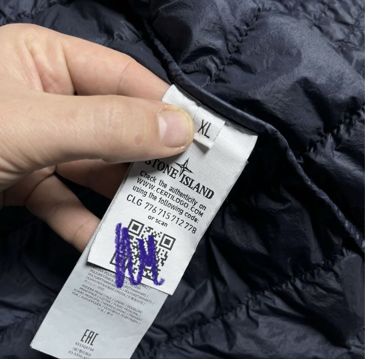 Stone Island garment dyed micro yarn down overshirt