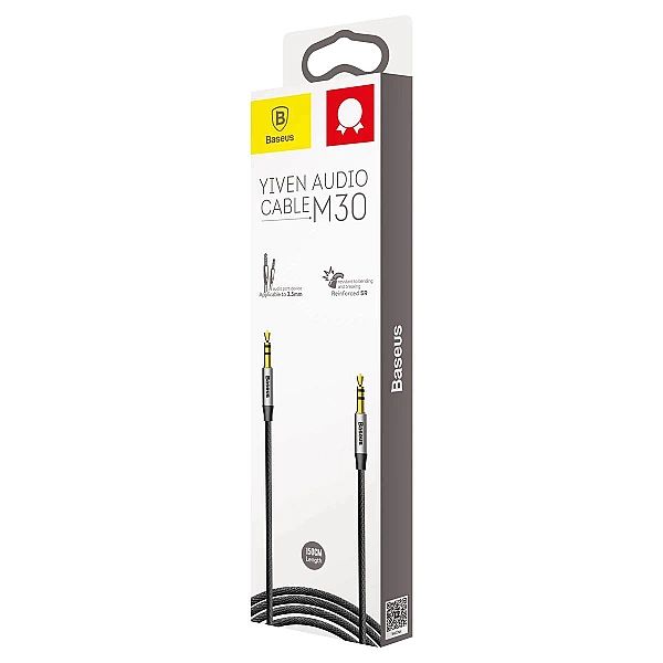 Baseus Yiven M30 kabel audio stereo AUX 3,5 mm męski mini jack 1,5m sr