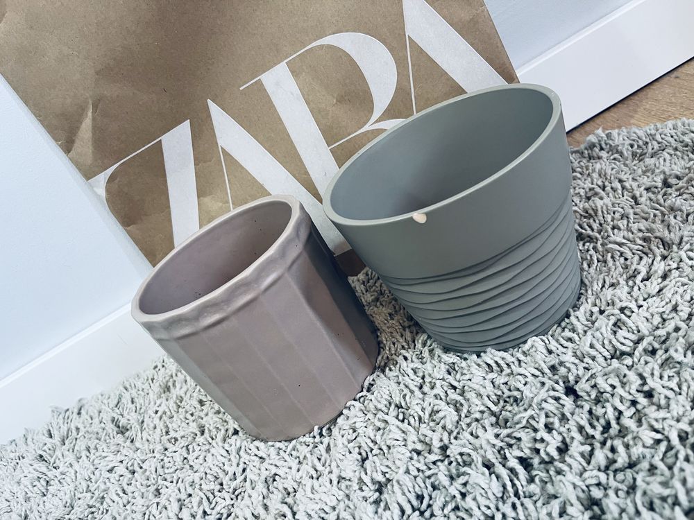 Piekne ceramiczne brazowe doniczki