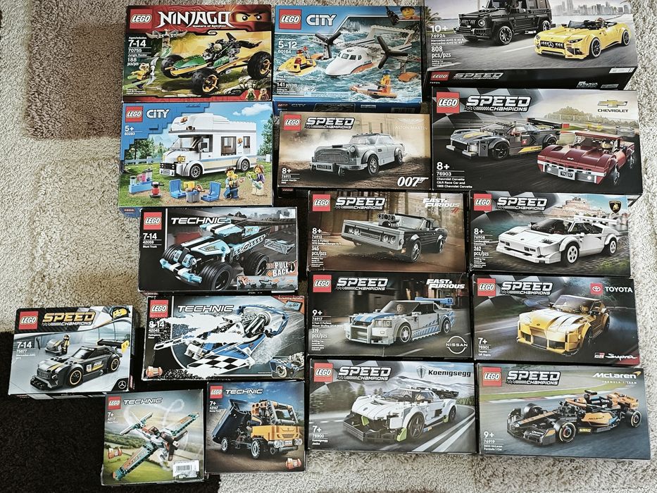Lego city, technic, speed champions, bionicle, ninjago