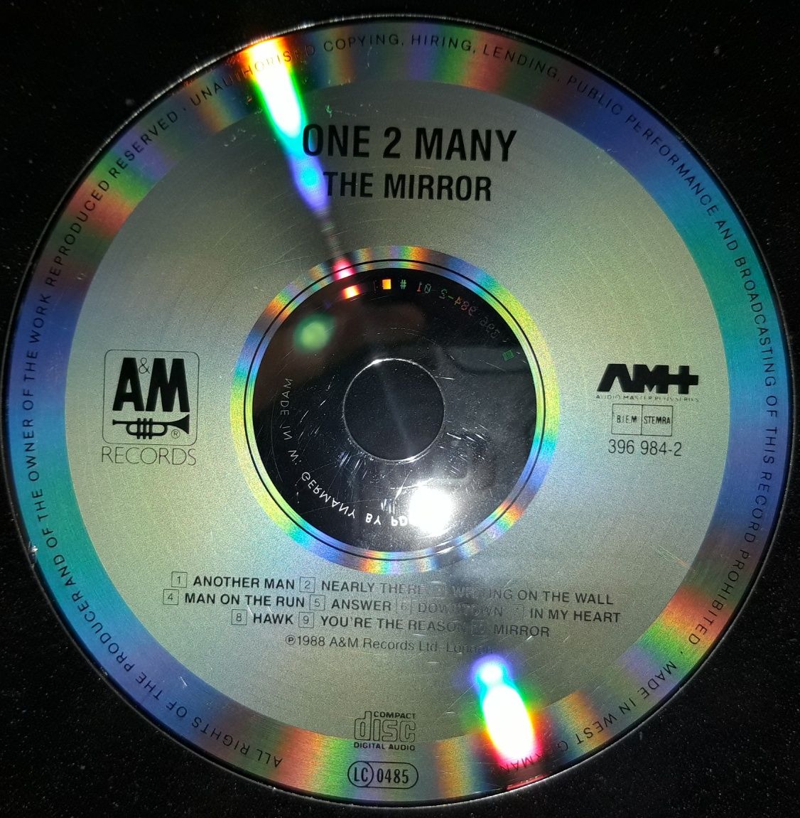 One 2 Many – Mirror (CD, 1988)