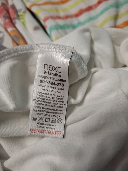 Piżamki, pajacyki dla chłopca NEXT R. 9-12 miesięcy