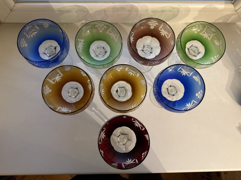 Kryształowe kieliszki PRL