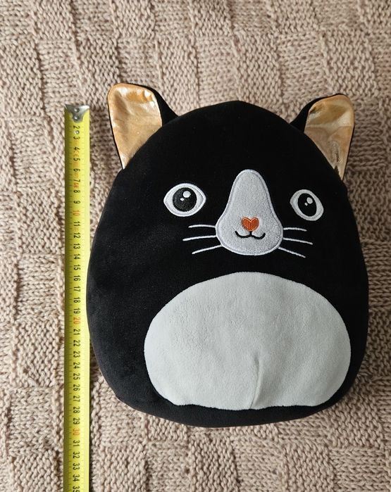 Przytulanka czarny kot nietoperz 30cm halloween zabawka pluszowa nowa