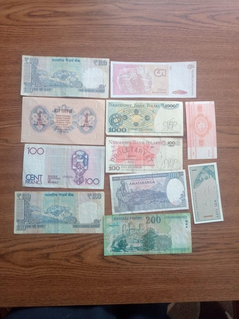 Zestaw banknotów świata 11 sztuk