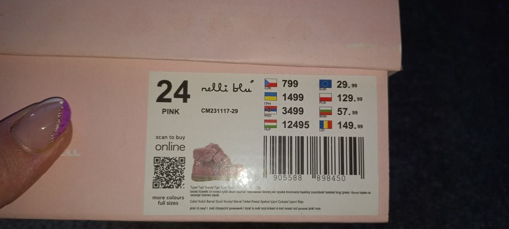 Botki dziewczęce Nelli Blu r.24