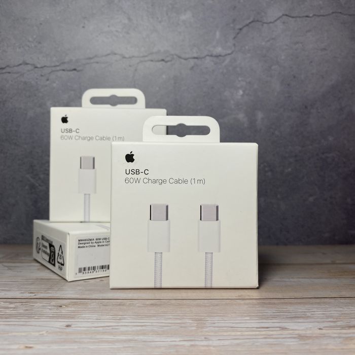 Кабель для Айфон 15 16 17 | Type-C 60W | Оригінал | MacBook | iPad