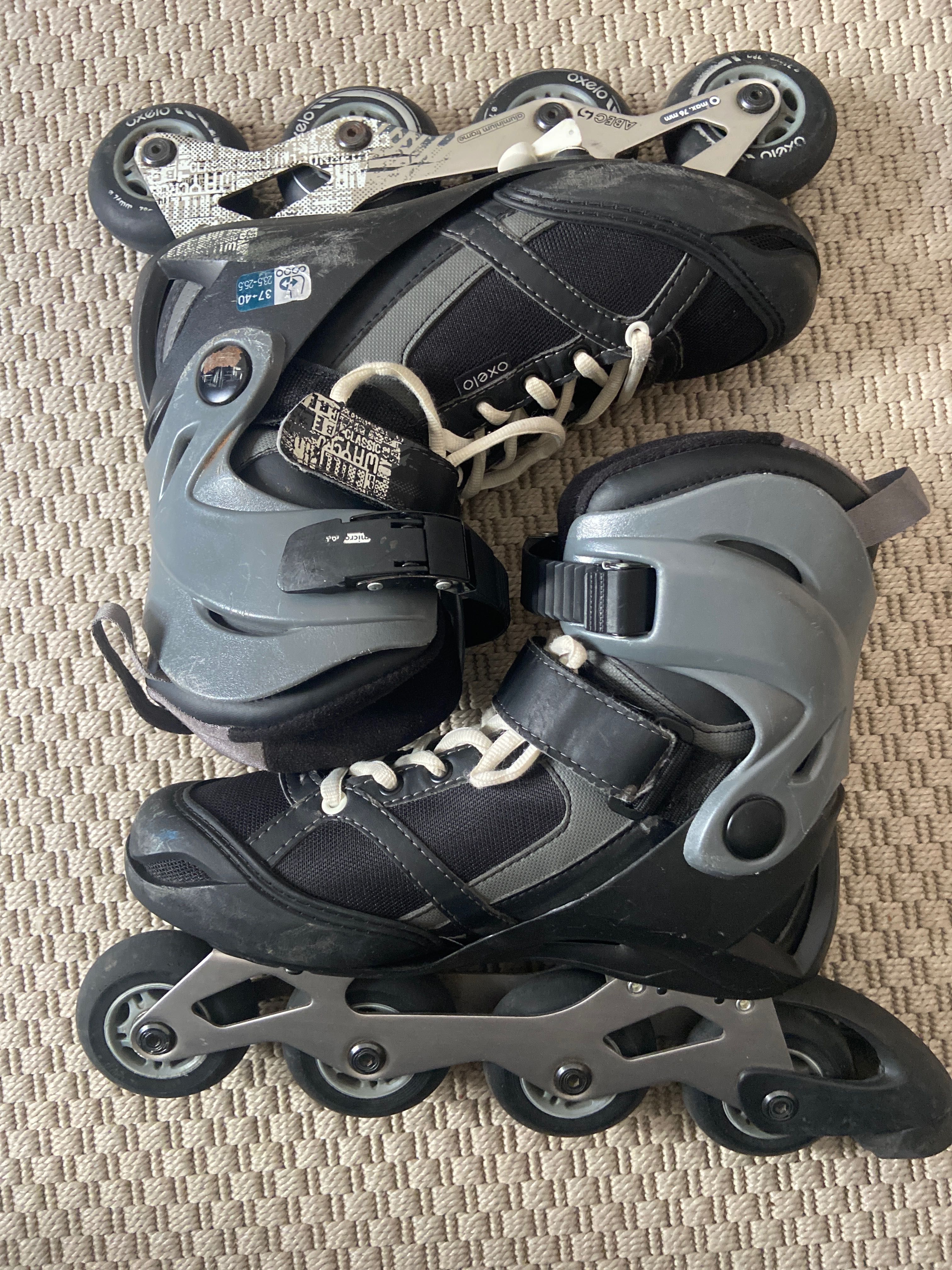 Patins em linha oxelo ABEC 5  T(37-40) mais acessórios