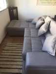 (Novo] Sofá com Chaise Longue e Cabeceiras Ajustáveis