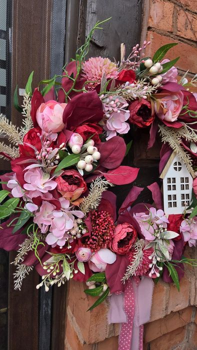 Wianek na drzwi 50 cm Dekoracja drzwi Wieniec jesienny