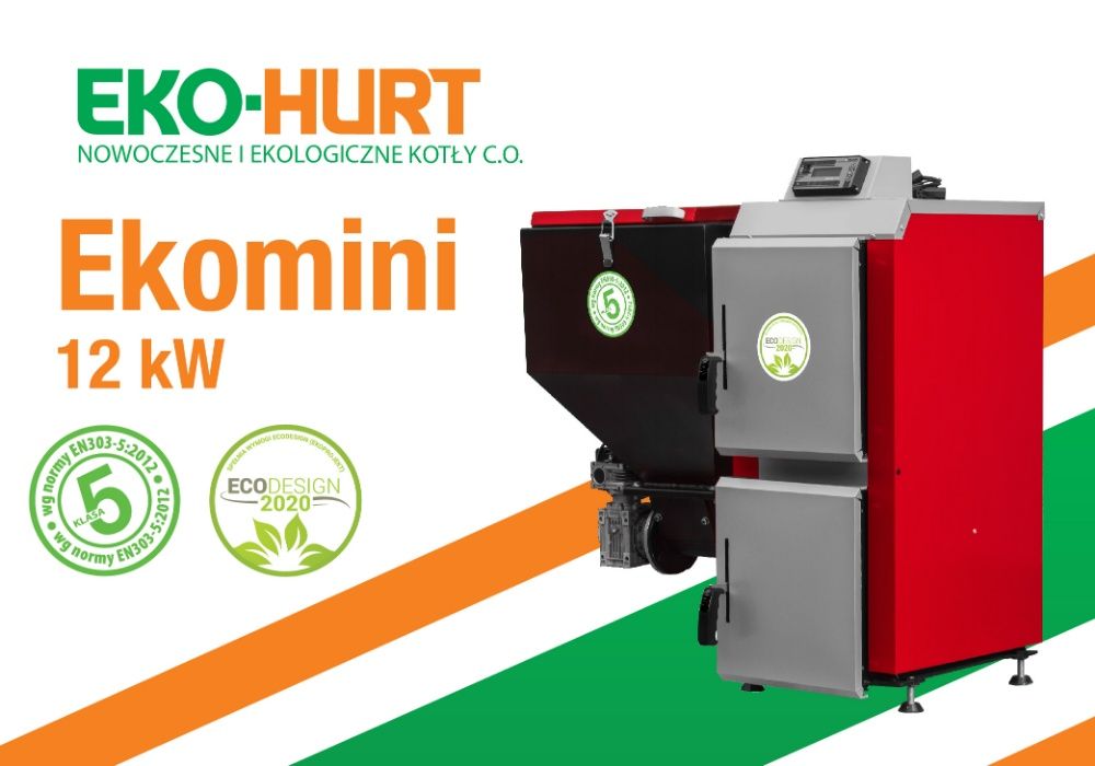Kocioł Ekomini 5 klasy ECODESIGN o mocy 12 kW na ekogroszek Dotacja