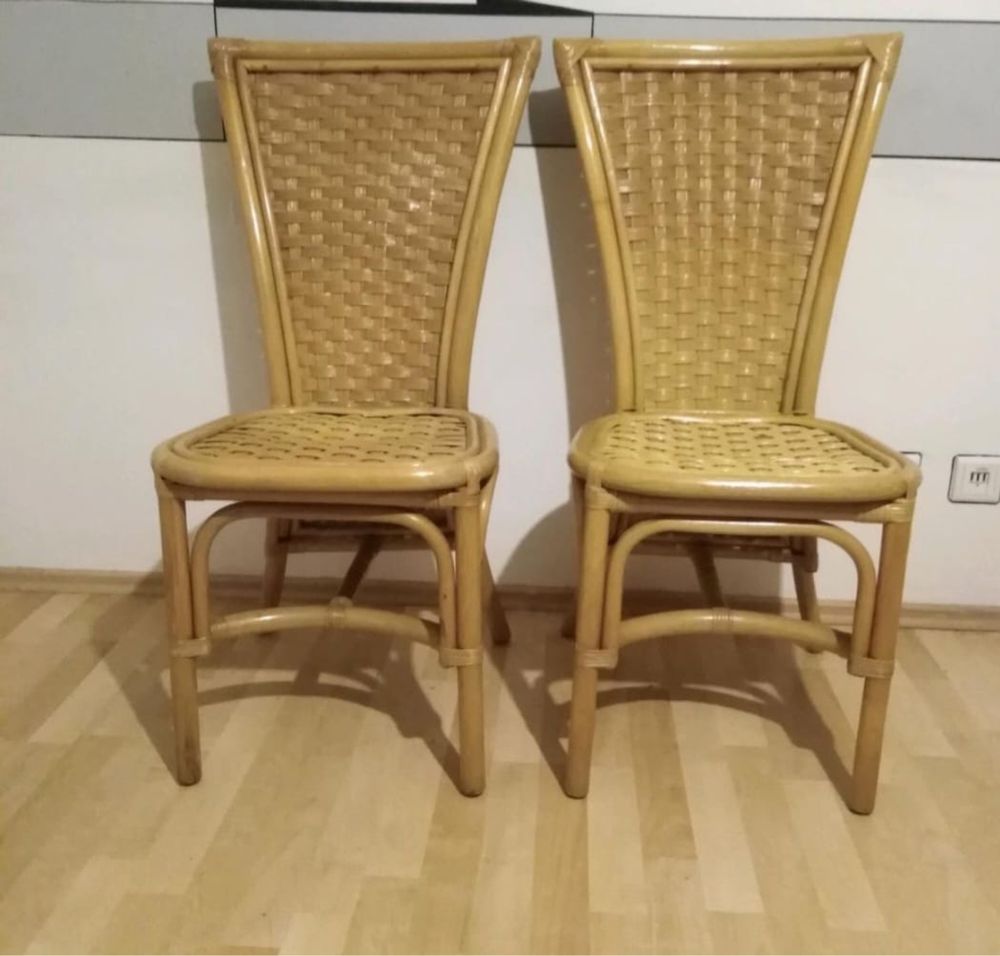 2 krzesła Rattan Ratan