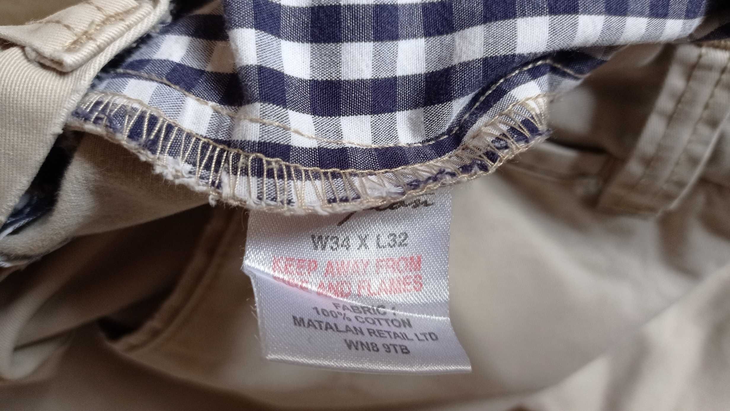 Spodnie męskie chinosy firmy HAMPTON REPUBLIC -pas 90cm. -60 zł