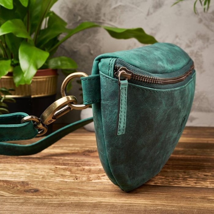 skórzana saszetka na pas vintage paolo peruzzi t-36-gr