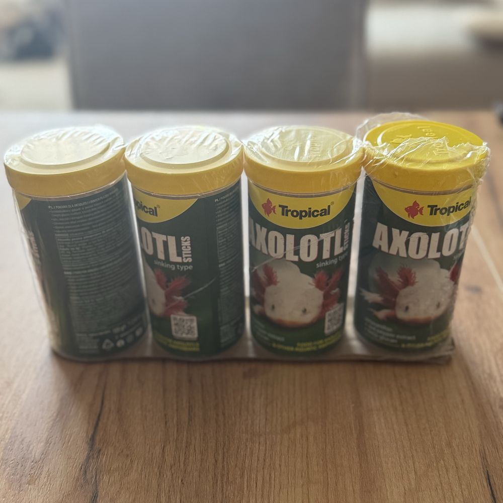 Pokarm Tropical Axolotl sticks, płazy, ryby 4sztuki!