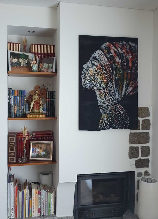 Batique Moçambicano - Tela Tecido Quadros Pintado Mao - Arte Africana