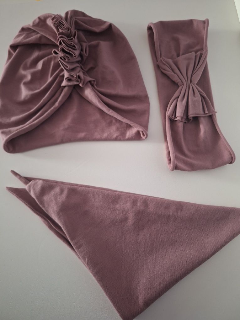 Komplet hand made opaska, chusta r. 56