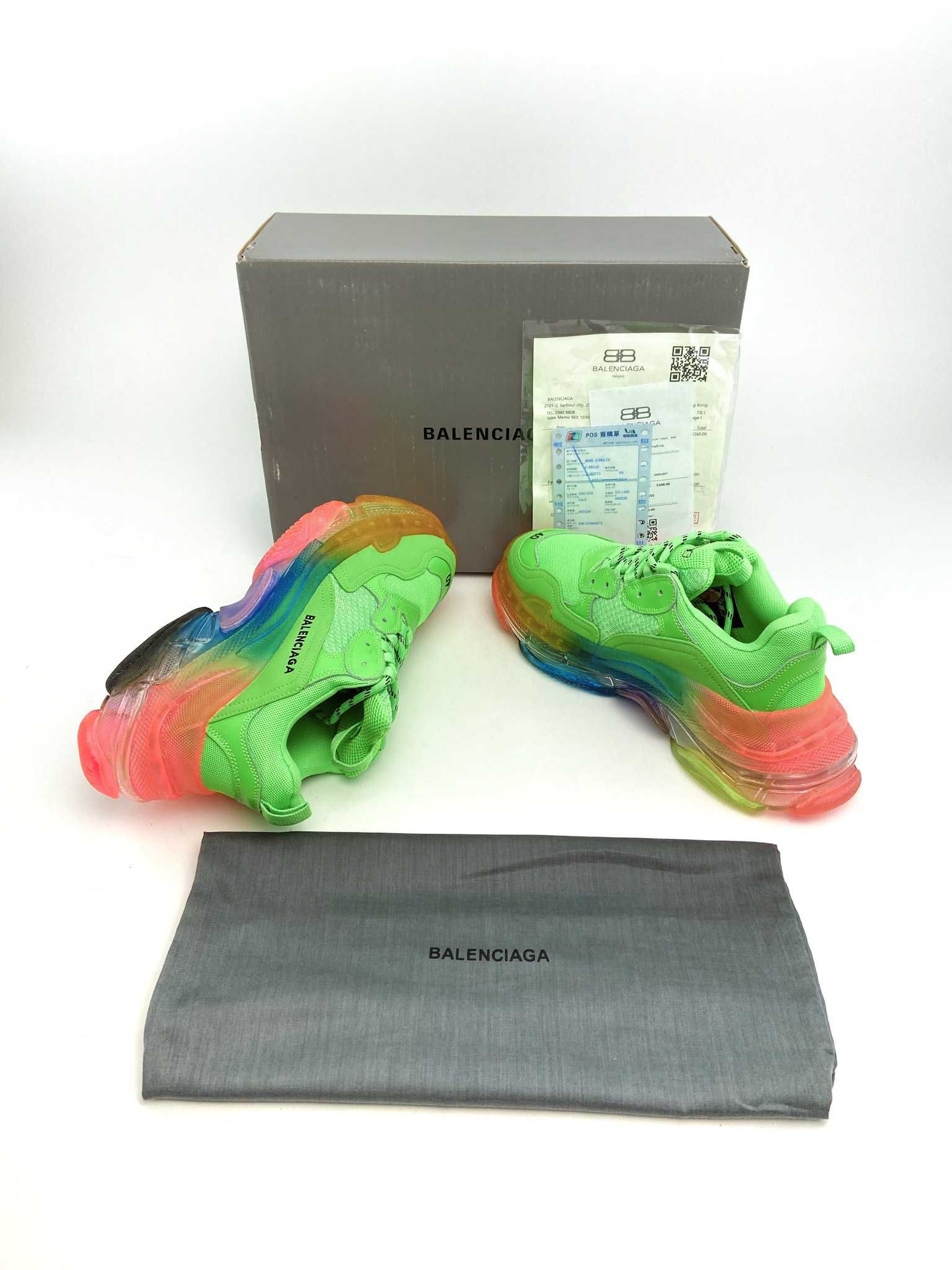 Balenciaga Triple S CS Green Rainbow