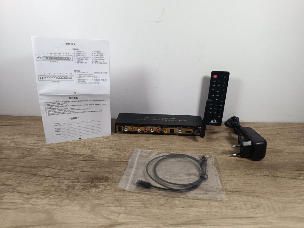 Konwerter Audio HDMI 5.1 Dekoder DAC DTS AC3 FLAC PC USB APE 4K SPDIF