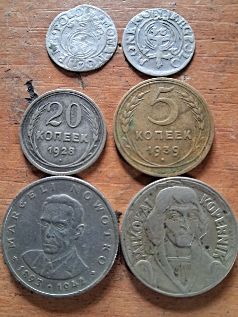 Монети сердньовіччя,ссср,польша.