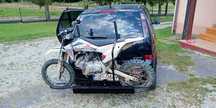 Stelaż uchwyt transportowy cross pitbike rower elektryczny na hak