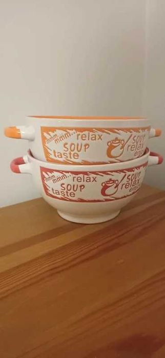 Miska miseczka na zupę 2 szt ceramiczna