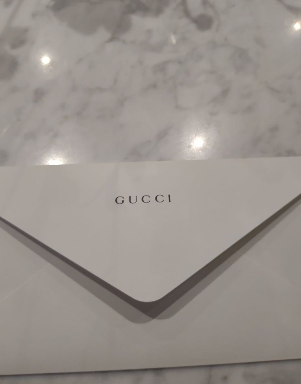 Gucci Nowa oryginalna biała klasyczna koperta 22x11 cm