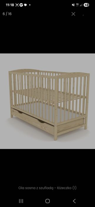 Drewniane łóżeczko tapczanik Ola sklep Julia