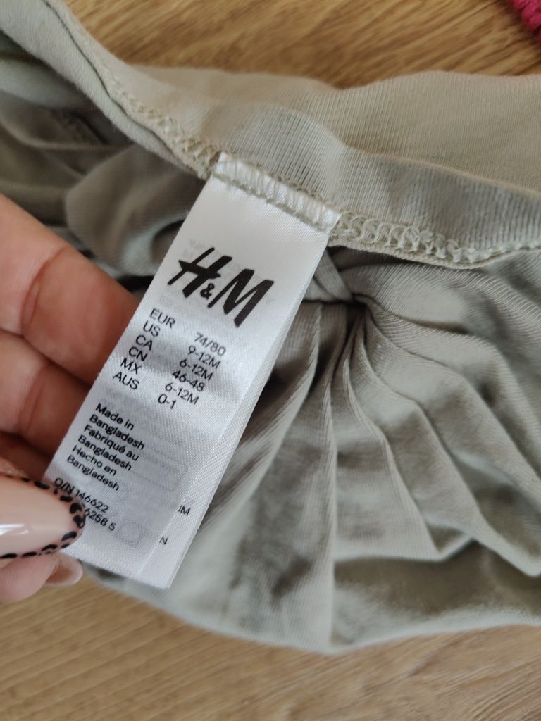 Turban dla dziecka h&m 74/80  khaki oliwkowe