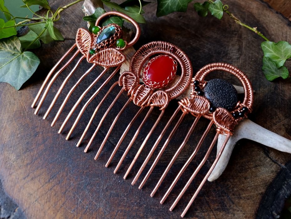 Grzebyk do włosów Handmade rękodzieło