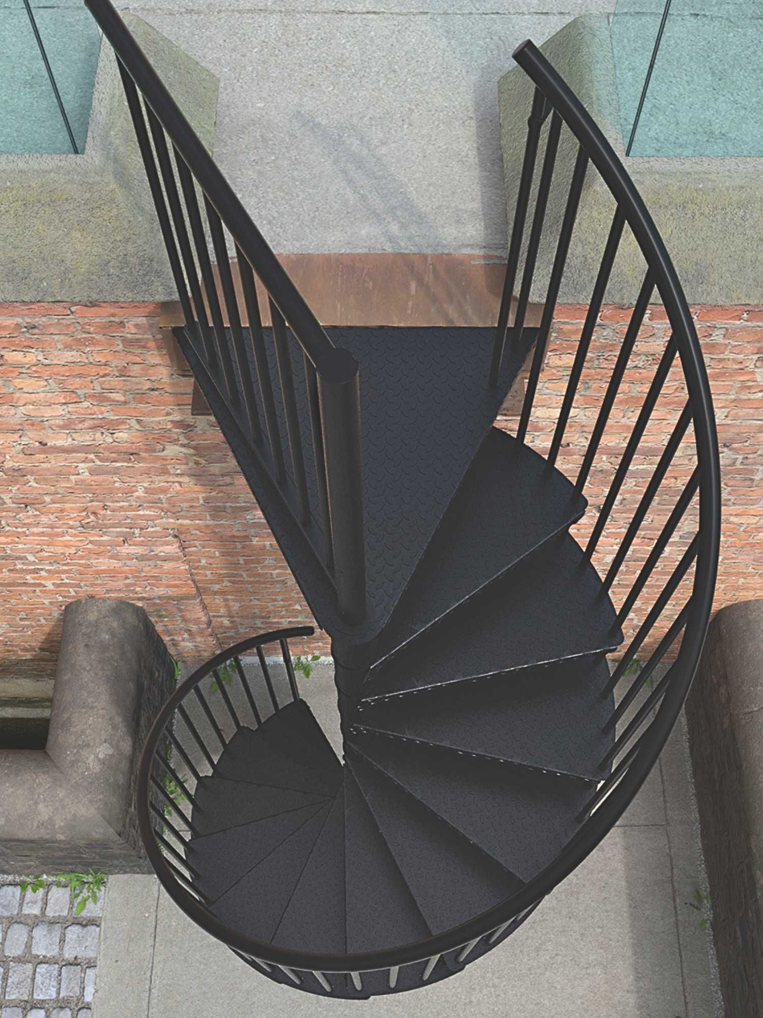 Schody spiralne, zewnętrzne RONDO ZINK ANTRACYT