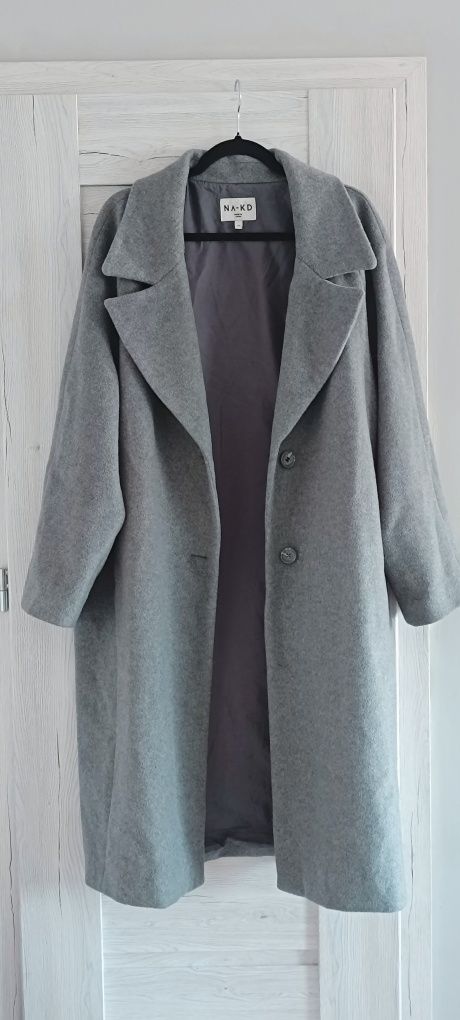 Luźny Płaszcz Oversize Jakość Premium 70% Wool NA-KD rozmiar XXL