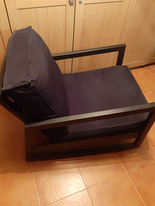 Cadeirão baloiço Ikea preto