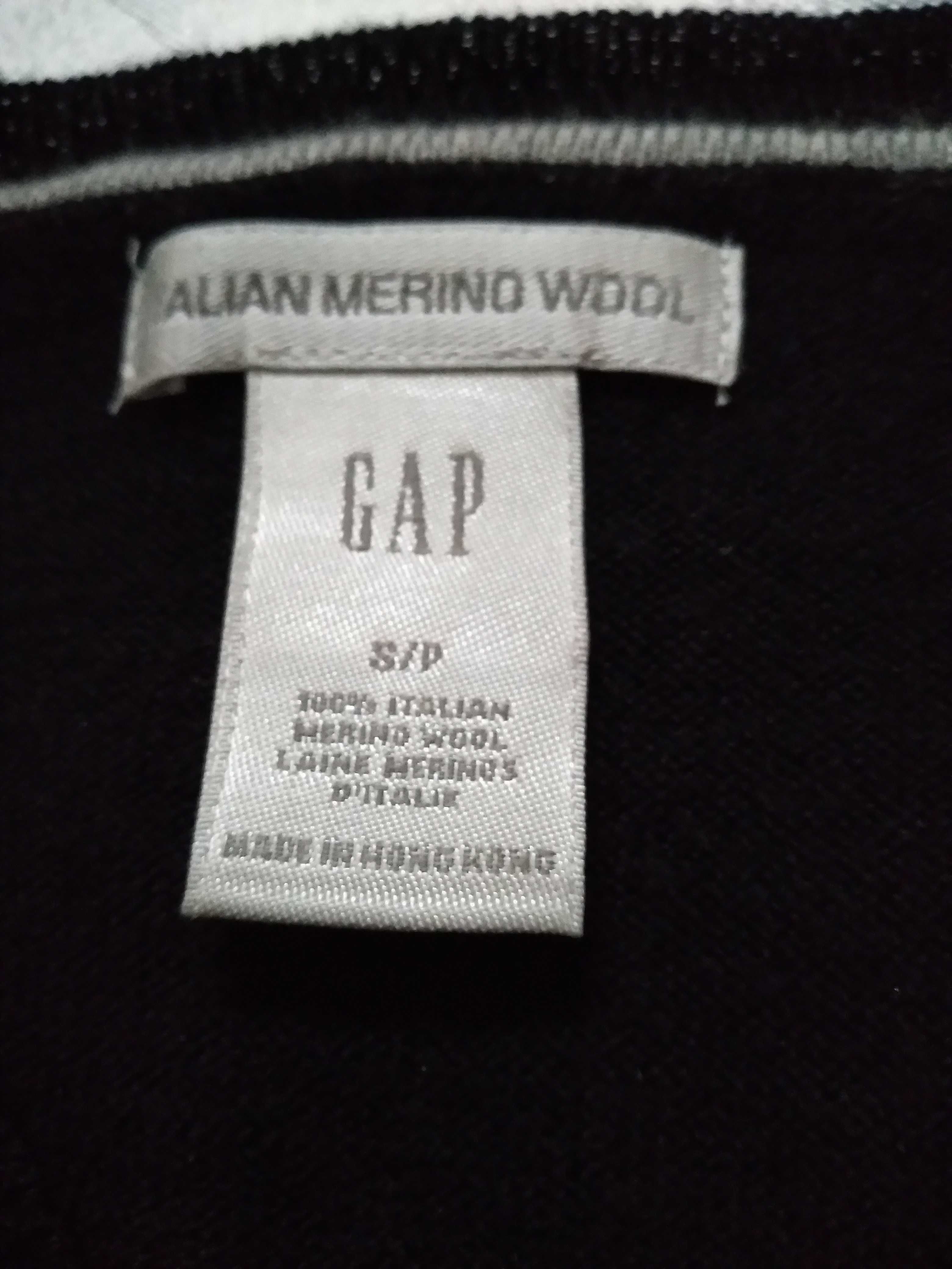 GAP , sweter męski wełniany, S/P , czarny