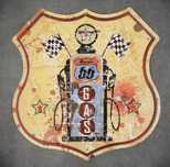 Tablica rejestracyjna dekoracyjna route 66 formula 1 gas amerykańska