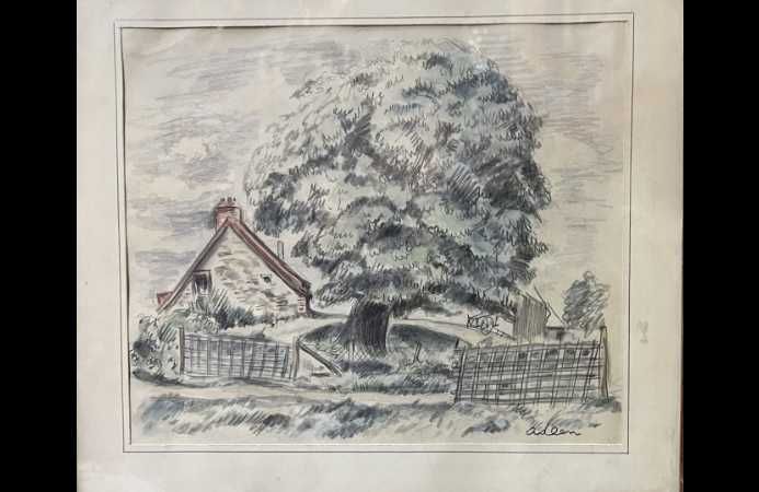 Michel Adlen, Ecole de Paris, rysunki, zestaw pięciu prac