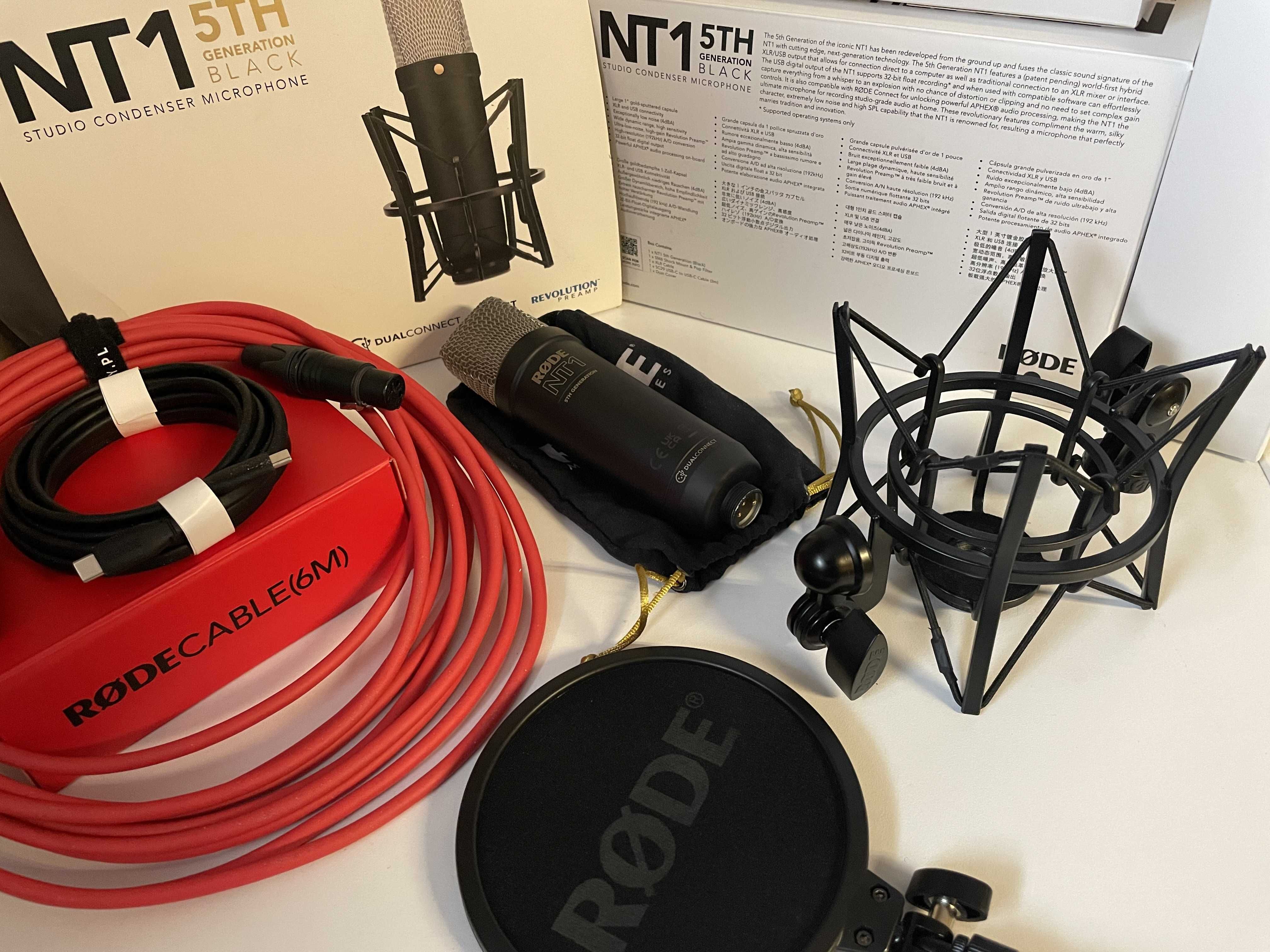Mikrofon pojemnościowcy Rode NT-1 Gen 5 (XLR/USB) - Gwarancja.