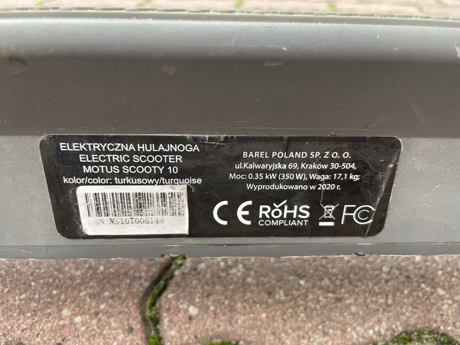 Motus Scooty 10 hulajnoga elektryczna