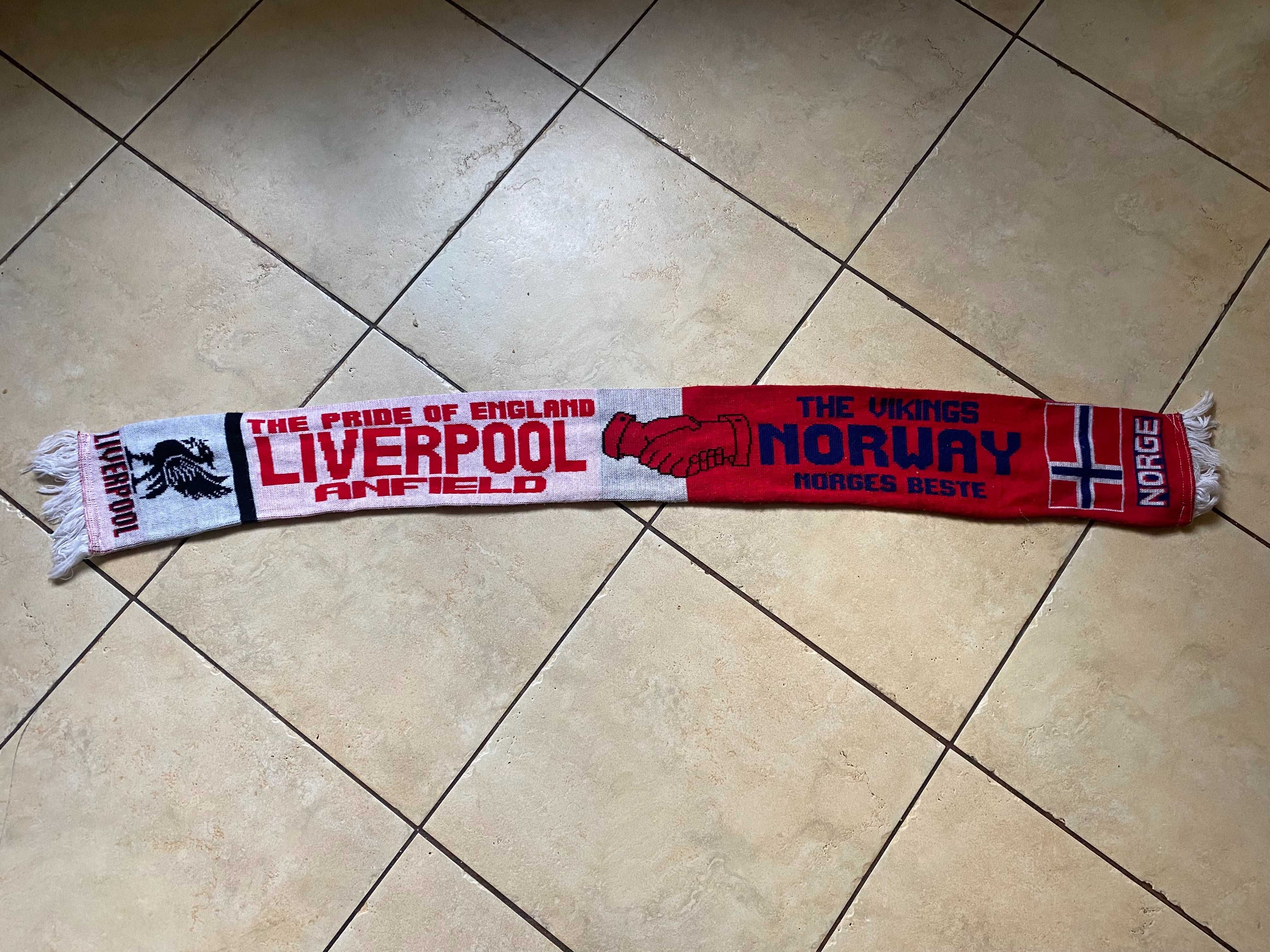 Unikatowy szal piłkarski LIVERPOOLF.C. & NORWAY - UNIKAT