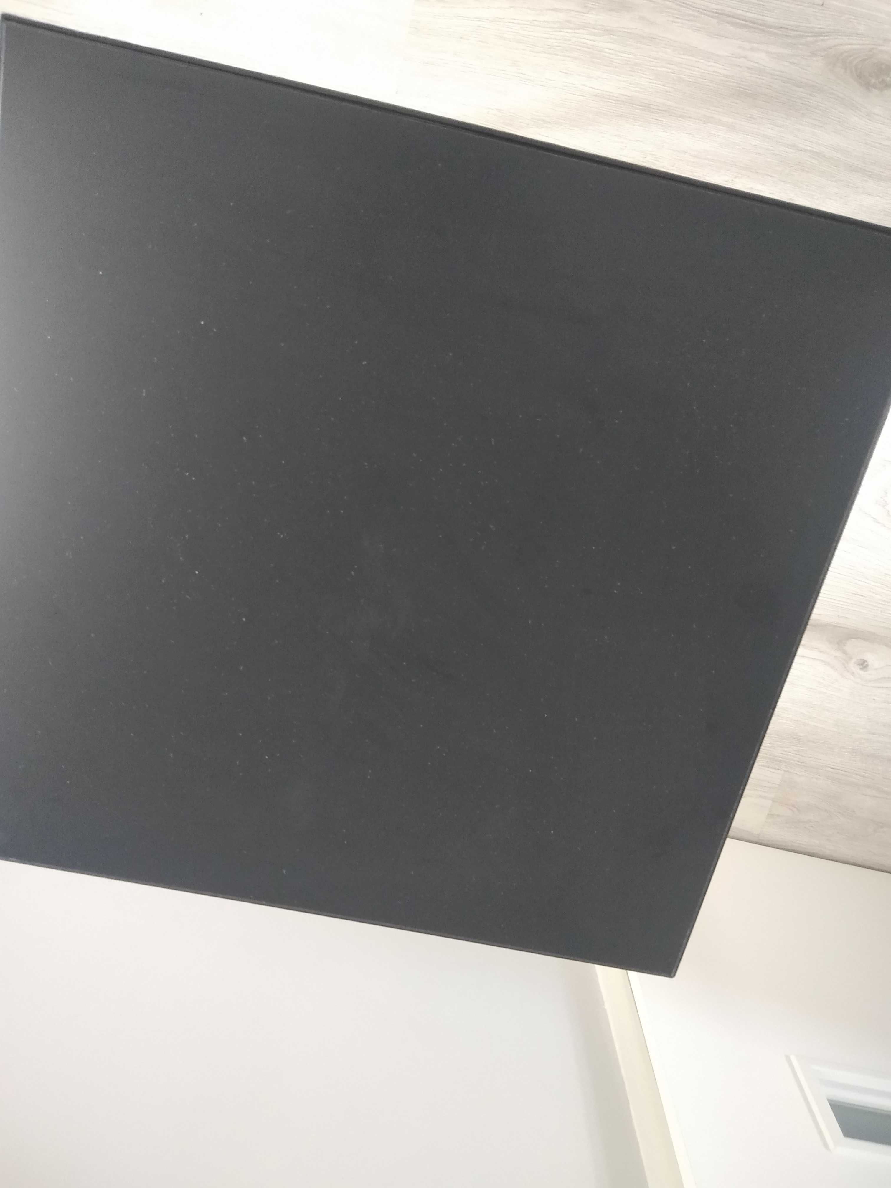 Ikea stolik metalowy czarny, dwukolorowy blat