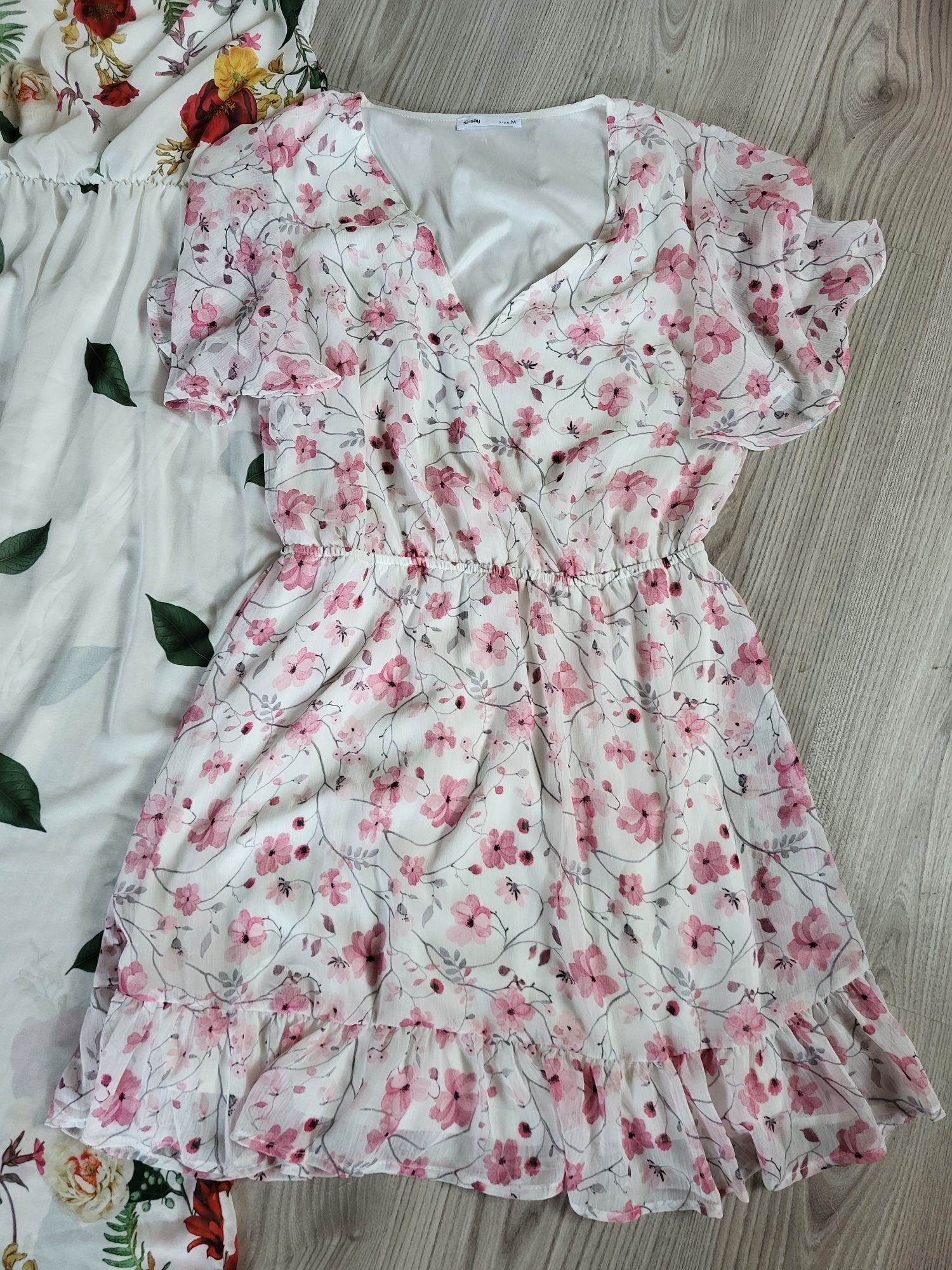 2 letnie sukienki M maxi mini