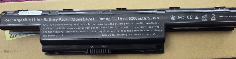 Bateria do laptopa acer AS 10D31