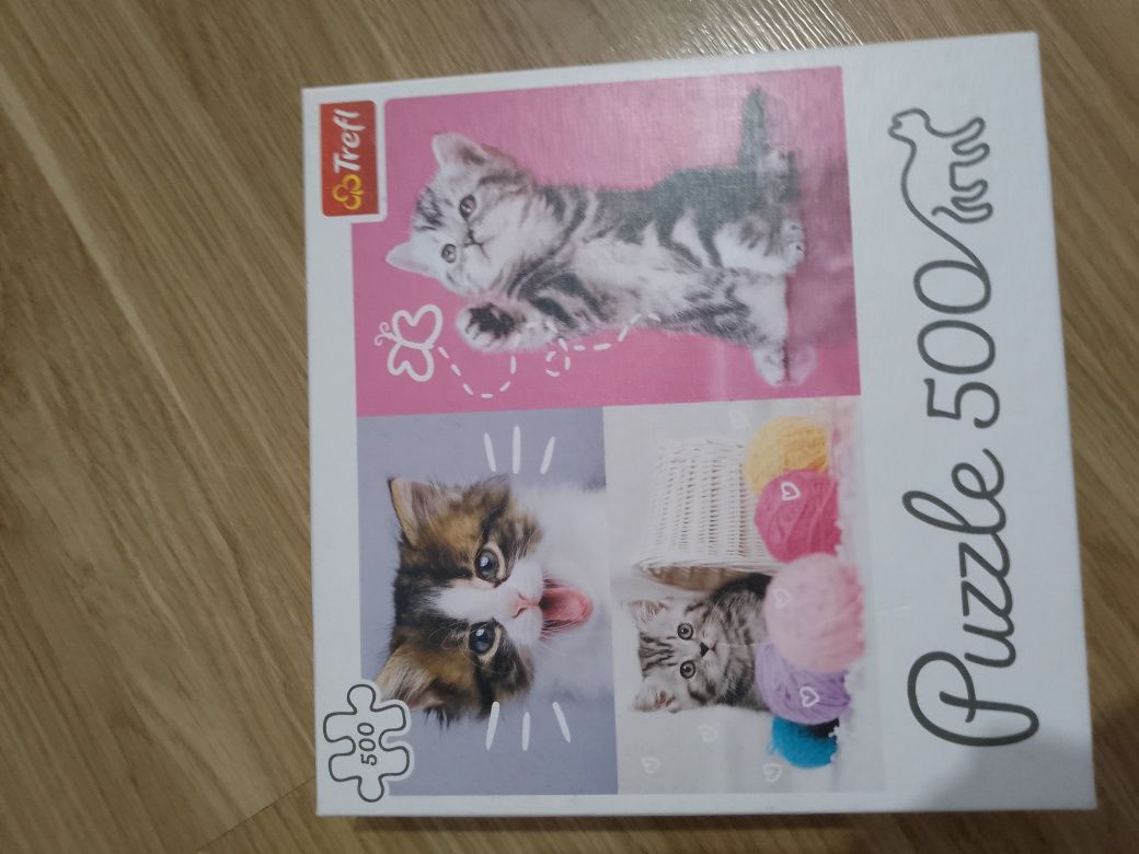 Puzzle trefl z kotami