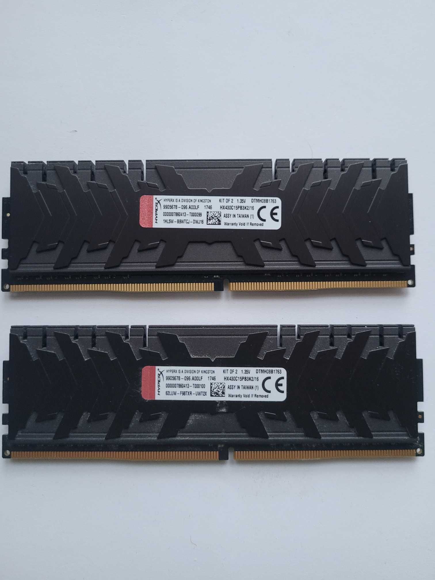 Оперативна  пам'ять  Kingston DDR4  16GB(2X8)  hyperX   predator 2 шт.