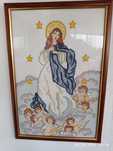 Quadro Nossa Senhora em ponto de cruz