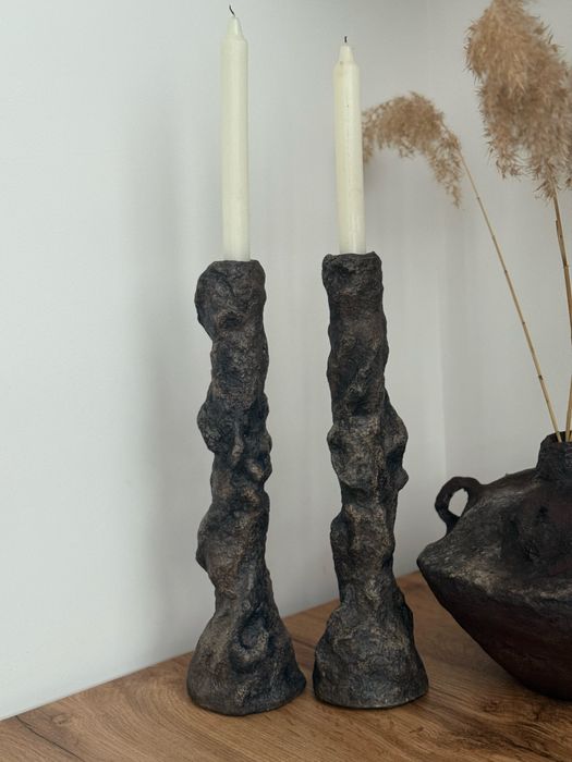 Підсвічники з папʼє-маше